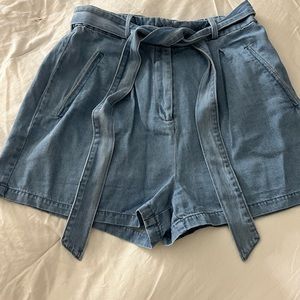 Steve Madden, sunshine Toast Tencel shorts, light blue. Size medium